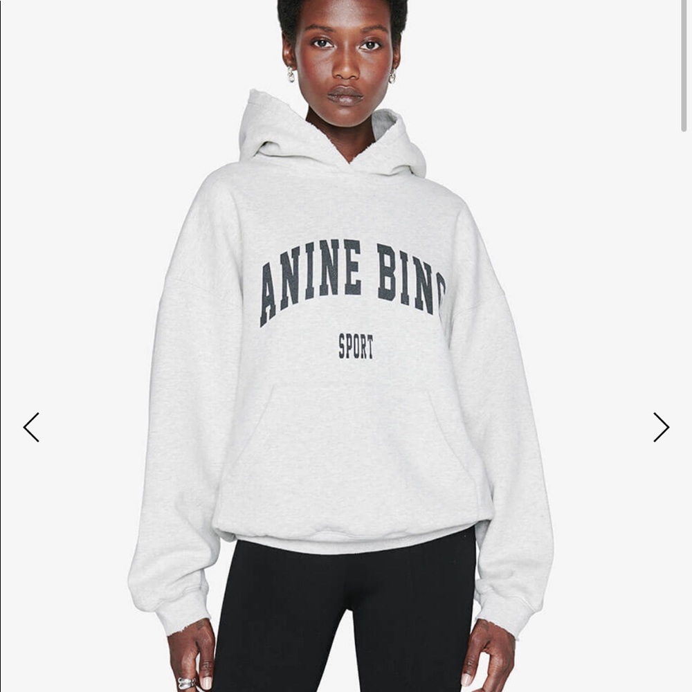 Anine Bing White Hoodie